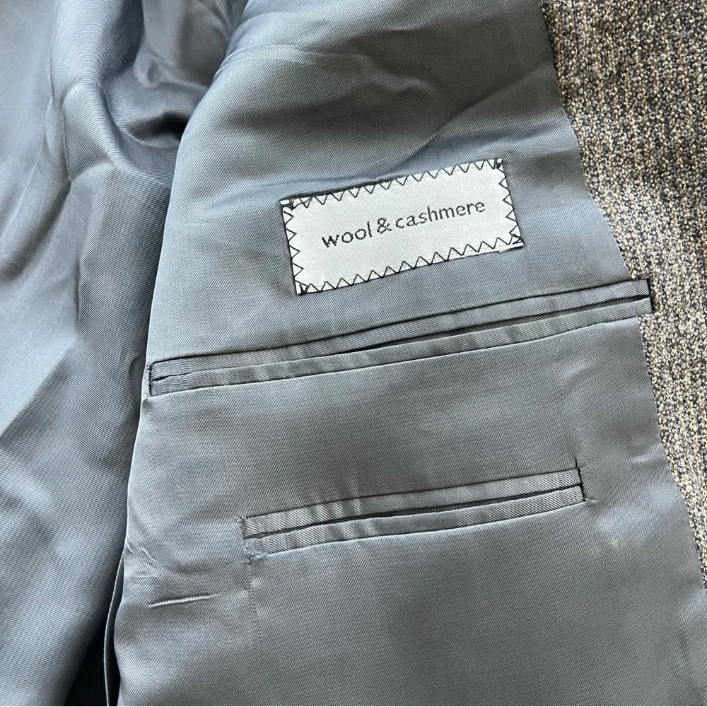 Vintage Dunhill Blazer‎ Jacket Mens 54L Herringbone Wool Cashmere Sport Coat
